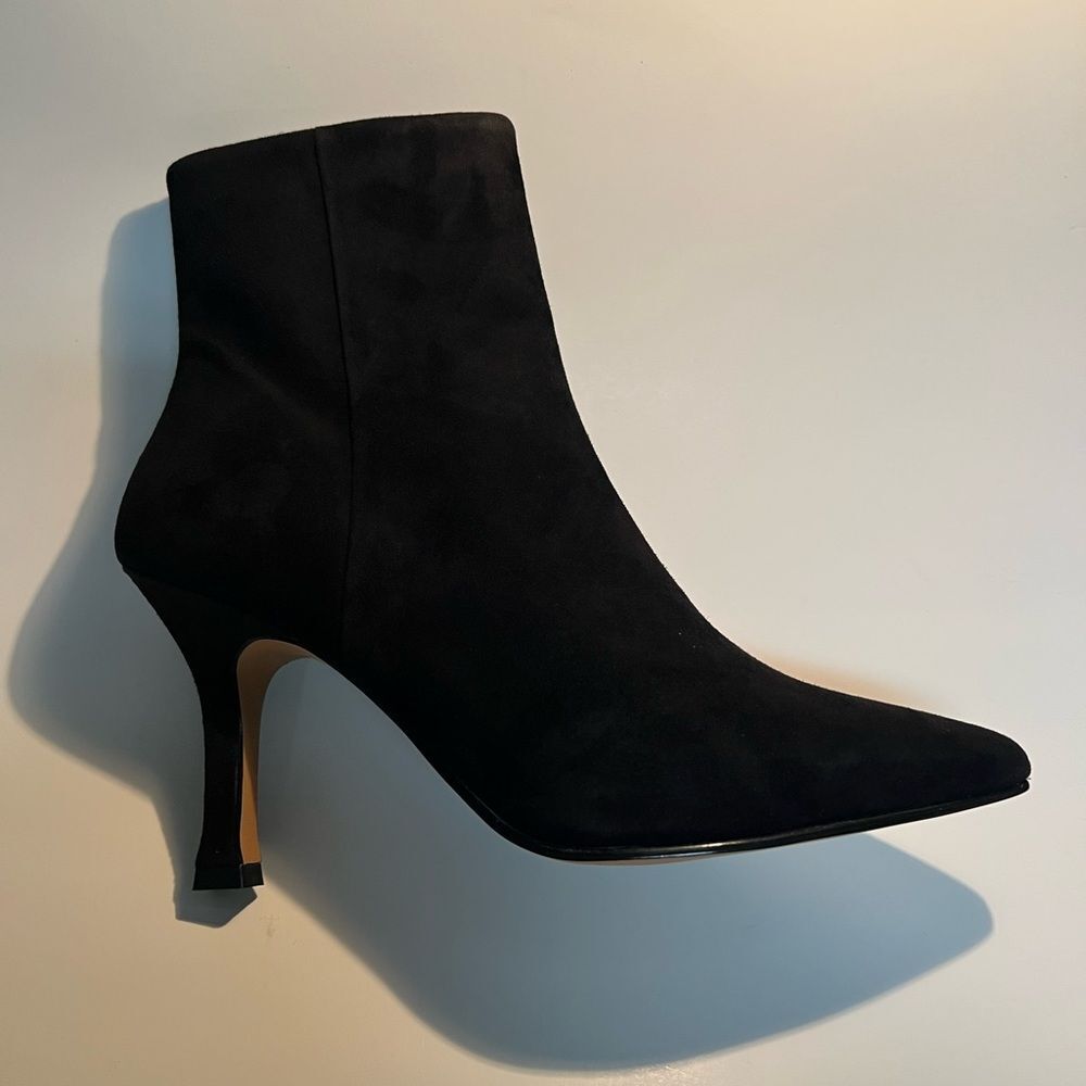 Lisa Vicky ART-V Black Kid Suede Ankle Boots | Heeled Booties Size 8.5 - Picture 3 of 7